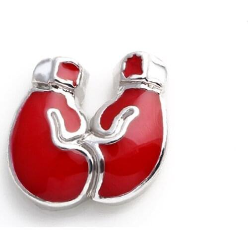 20Pcs/lot Red Gloves Floating Charms Hand-made DIY for Glass Lockets