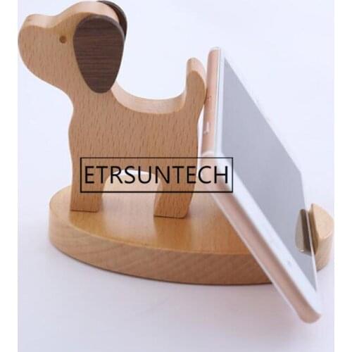30pcs Universal Unique Wooden Cartoon Animal Cellphone Holder Stand Bracket For Mobile Phones Portable