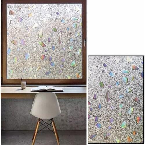 3D Window Film Privacy Decorative Film Non-Adhesive Static Cling Glass Sticker For Home Kitchen Office
