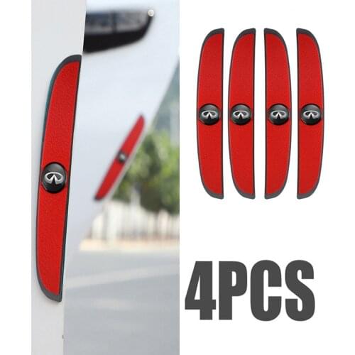 4Pcs Car Door Anti-Collision Bumper Strip Guards Side Edge Protector Sticker For Infiniti Q50 Q50L Q60 Q70L QX30 QX50 QX60 QX70