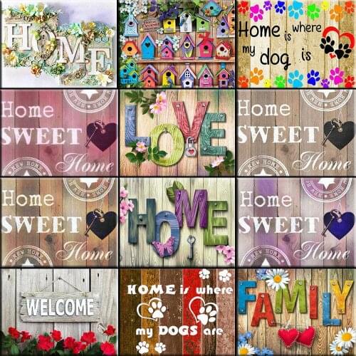 5D DIY Diamond Full Painting Sweet Family Love Home Mosaic Embroidery Wall Art Picture Of Rhinestones Home Decor Unique Gift