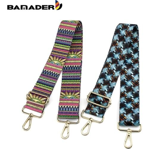 BAMADER Multicolor Wide Shoulder Strap Fashion Canvas Webbing Belts Crossbody Replacement Woman Bag Straps Bag Parts Accessories