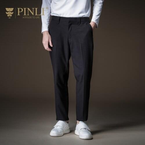 Free shipping Mens Male Original Design fashion casual pants spring straight slim black grey pants trousers trend B203317320
