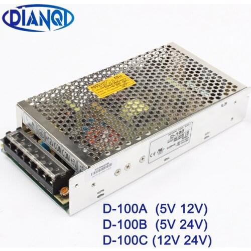 Dual output Switching power supply D-100A 5V8A 12V5A D-100B 5V 24V ac dc converter D-100C 12V5A 24V2.5A