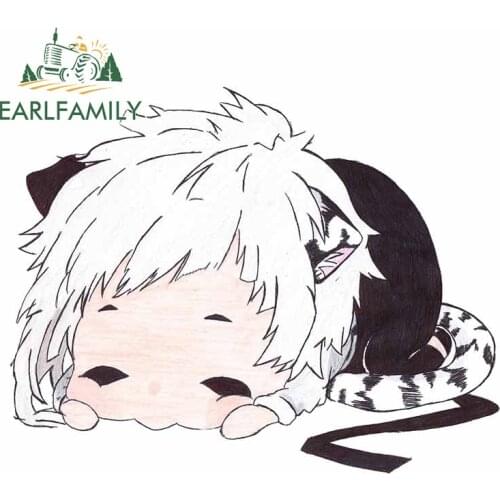 EARLFAMILY 13cm x 10.3cm For Bungo Stray Dogs Car Stickers Repair Decals Sunscreen Vinyl Material Suitable for VAN ATV SUV