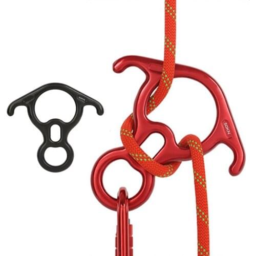 50KN Rock Climbing Descender Rescue Figure 8 Descender Bent-Ear Belaying and Rappelling Climbing Gear Downhill Equipment
