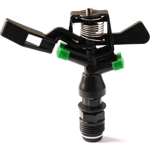 G 1/2'' Male Thread Double Nozzle Sprinklers 360 Degree Adjustable Stainless Steel+Plastic Watering Garden Spray Nozzle Fittings