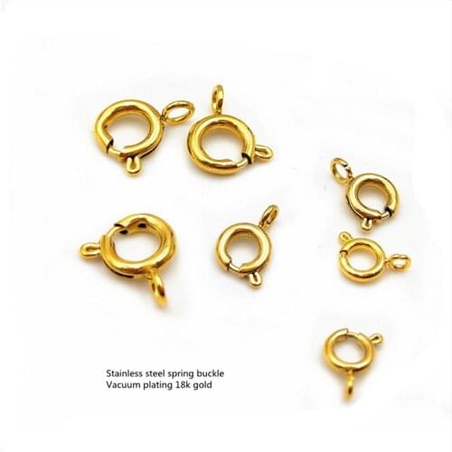 Electroplating Gold 316L Stainless Steel Slingshot Buckle Spring Buckle Titanium Steel Blister Buckle DIY Jewelry Accessories C
