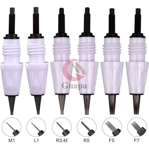 15PCS Microblading Tattoo Needle Cartridge M1 L1 R3 R5 F5 F7 Needles Used for Artmex V8 V6 V3 PMU Semi Permanent Makeup Machine