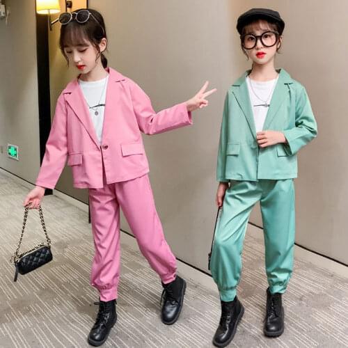 Kids Girls Clothing Sets Spring New Style Baby Girls Clothes Full Sleeve Tops+Pant 2Pcs Suit Fashion Cute Children Clothes Set