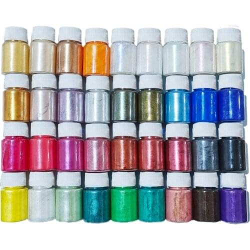 36 Colors Cosmetic Grade Pearlescent Natural Mica Mineral Powder Epoxy Resin Dye Pearl Pigment DIY Jewelry Crafts Making Accesso