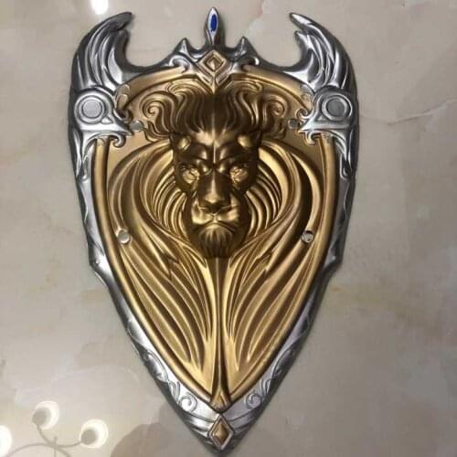 Cosplay 1:1 Gold Lion King Justice Royal Guard Shield Action Figure Model Brave Heart Halloween Cosplay Prop PU Weapon Gift