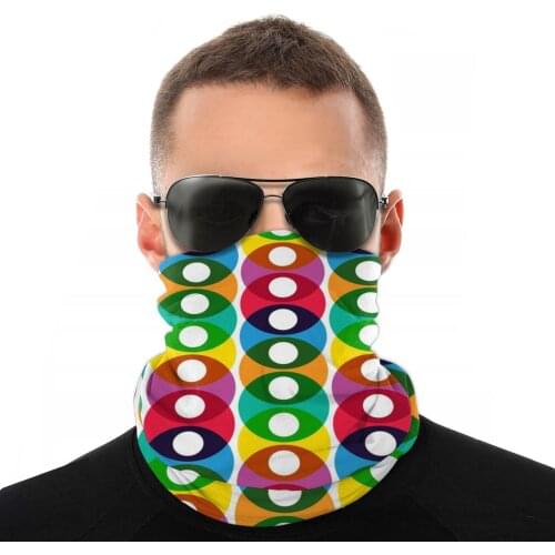 Colorful Bubbles Scarves Half Face Mask Men Women Fashion Tube Mask Balaclava Bandana Protective Headband Outdoor Hiking