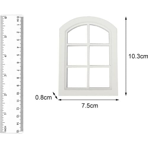 Doll House Wooden Window 1:12 Furniture Accessories Simulation Wood DIY
