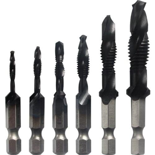 M3M4M5 Hexagon Shank Drilling, Tapping and Chamfering Integrated Composite Tap for Screw Machine