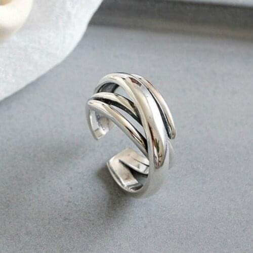 Fashion personality retro knotted ring womens woven ring jewelry