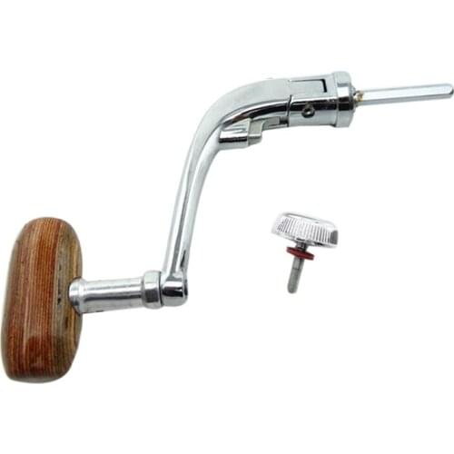 NEW New Metal Spinning Reel Folding Rocking Arm Wheel Grasp Wooden Rocking Handle Fishing Accessories
