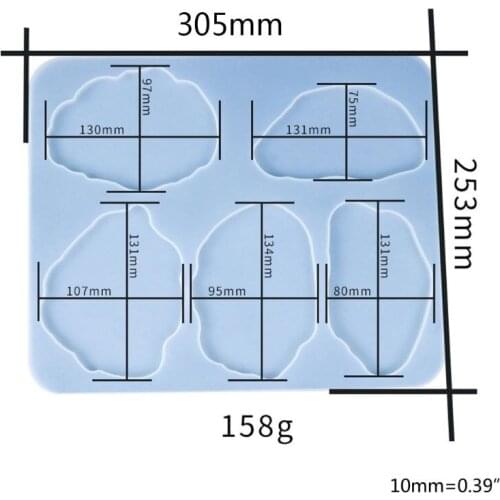 2021 New Crystal Epoxy Resin Mold Coaster Cup Mat Casting Silicone Mould DIY Making Tool