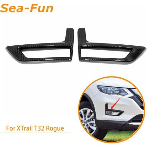Front Fog Light Lamp Cover Frame Trim For Nissan X-Trail XTrail T32 Rogue 2017 2018 2019 2020 Inner Accessories