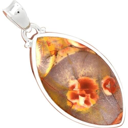 Nature MAXICAN BIRD EYE Pendant 925 Sterling Silver, 51 mm, MHBAP5485