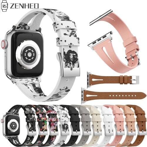 Genuine Leather Strap For Apple Watch 38mm 42mm iWatch 4 Bands 44mm 40mm Bracelet Watchband For Apple Watch 4 3 2 1