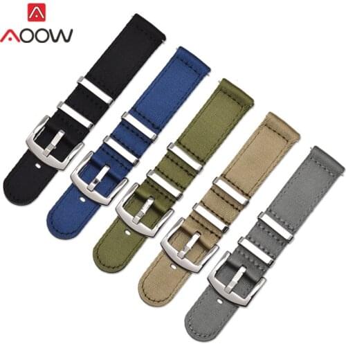 NATO Nylon Strap 18mm 20mm 22mm 24mm for Samsung Galaxy Watch Active2 Gear S2 S3 Huawei GT 2 Amazfit BIP Canvas Band Bracelet