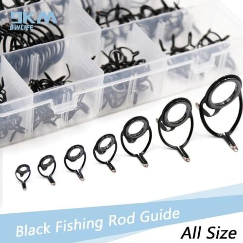 High Quality Fishing Rod Guide Repair Kit Stainless Steel Frame and Wear Resistant Ceramic Ring Wire Loop for Freshwater Fishing
