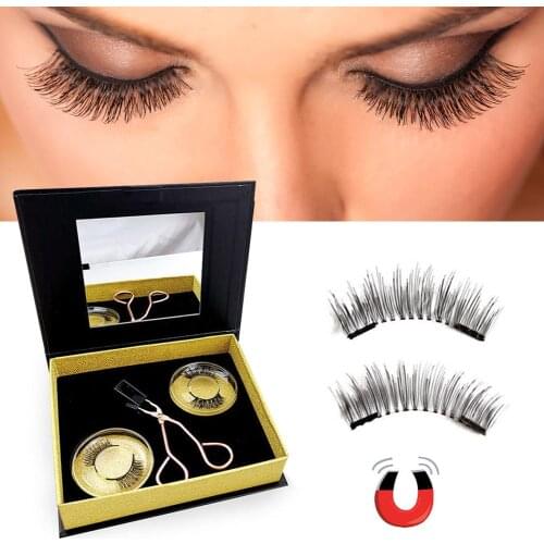 Handmade Magnetic Eyelash Curler with Quantum Soft Magnetic False Eyelashes Set Easy to Wear Magnetic Lashes Set For Eye Makeup