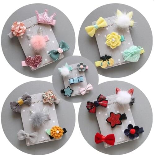 5pcs/lot Pet Dog Hair Clips Hairpins Bow Flower Kitten Puppy Grooming Supplies For Small Dog Teddy Maltese Accessories