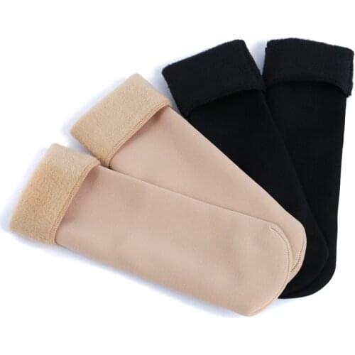 2019 New Arrival Winter Warm Thicken Wool Cashmere Socks Women Ladies Solid Casual Thermal Soft Socks streetwear