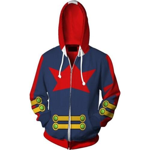 S-5XL Anime New 3D Digital Printing Zipper Cardigan Hooded Sports Sweat Men Women Funny Printed Cosplay Costume Funny Hoodie