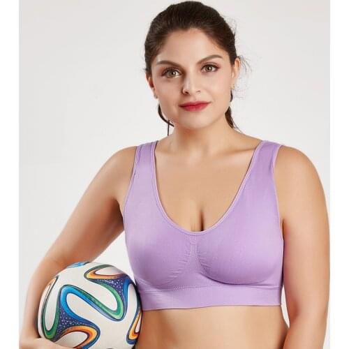 Women Comfort Plus Size Sports Bra Full Cup Push Up Bralette Sexy Big Adjustable Ultra-thin Wireless Bra Womens Large Size Bra