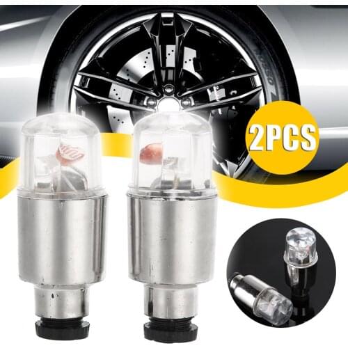 1 Pair LED Car Bike Wheel Tire Tyre Valve Dust Cap Spoke LED Flash Lights Car Decorative Lamp for Car/Motorbike/Bike