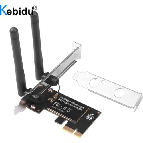 2.4GHz Wireless WiFi Adapter PCI-E Network Card 300Mbps PCI-Express Wifi Adapter With Realtek 8192 for PC Desktop Windows 7/8/10