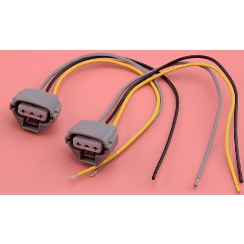 2pcs Front Turn Signal Light 3-way Connector Plug fit for Toyota Tacoma 4Runner Solara Tundra Sequoia Highlander 90980-11020