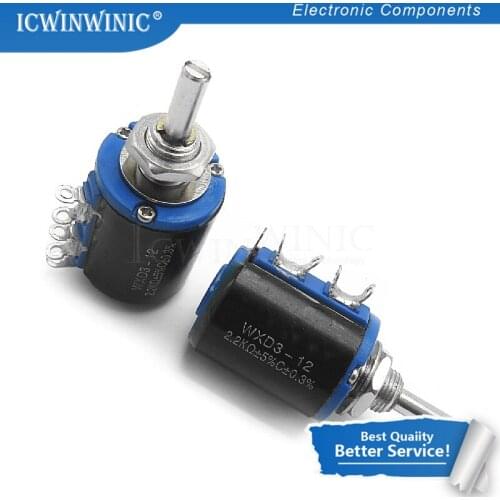 2piece WXD3-12 1W 2K2 2.2k ohm WXD3-12-1W 5 ring multi-circle precision wire-wound potentiometer In Stock