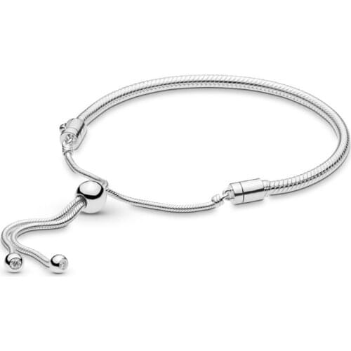 Baofu 925 Sterling Silver Bracelet Shiny Charm Signature Adjustable Snake Chain Provides Exquisite Jewelry For Original Women