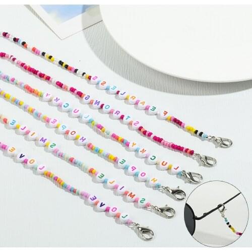 Children Acrylic Beaded Glasses Chain Non-slip Eyewear Holder Strap Sunglasses Lanyard Necklace Cord Outdoor Sports Accessories