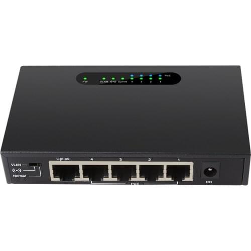 DIEWU ICPlus 5 Port -4-Port 10/100Mbps 802.3At/Af Poe + 1-Port 10/100Mbps Desktop Switch Poe Ethernet Switch