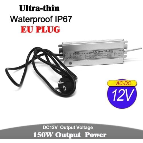 IP67 Power Supply DC12V DC24V 60W 72W 100W 120W 150W EU PLUG AC DC 12V 24V Waterproof Power Adapter For LED Light CCTV