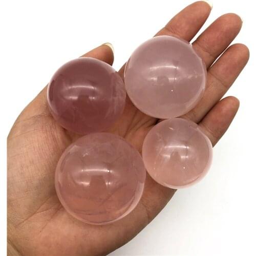 Beautiful 1PC High Quality Natural Rose Quartz Sphere Healing Crystal Star Flash Ball Mineral Natural Quartz Crystals