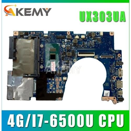 Akemy UX303UA 4G/I7-6500U 90NB08V0-R00020 Motherboard For ASUS UX303UA UX303U UX303UB U303U Laptop Mainboard 100% Tested