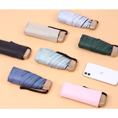 Mini sunshade female anti ultraviolet sunshade ultra light pocket sunscreen umbrella five-folding umbrella