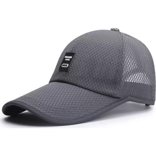 New Hat Men Summer Thin Sunshade Hat Outdoor Sunscreen Mesh Baseball Cap Breathable Cool Sun Hat Fishing Duck Tongue Cap