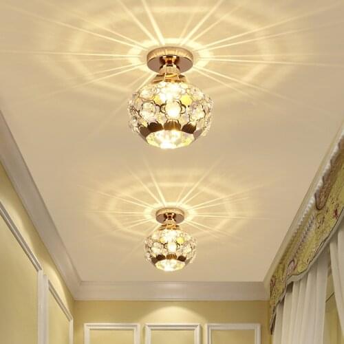 New Style Led Iron Gold Ceiling Light Simple Corridor Creative Entrance Porch Balcony Indoor Lamps