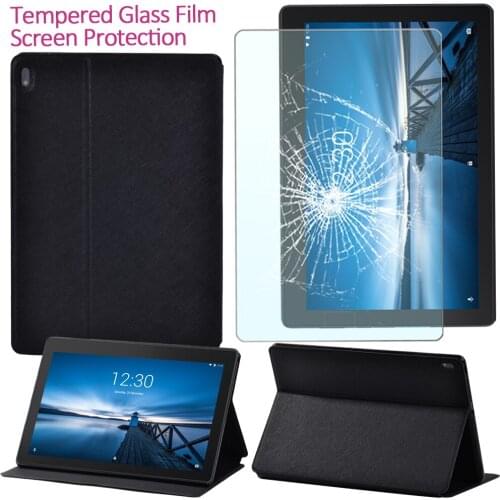 Tablet Stand Cover Case for Lenovo TAB E10 TB-X104F 10.1 Inch,For Tab E10 10.1 Tablet Tempered Glass Protective Film