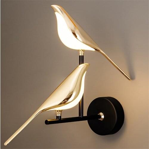 Stand Light Nightstands LED Bedside Wall Lighting Luminaire Floor Lamp Living Bedroom Birds Nordic Decor Interior Reading Desk