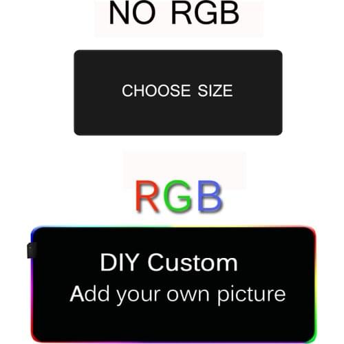 DIY Custom RGB Mouse Pad Computer Mausepad Xxl Backlight Pad Genshin Impact Gaming Accessories Gamer LED Carpet Gaming Mouse Mat