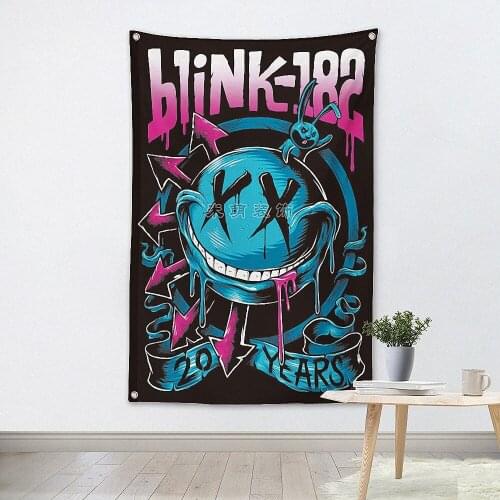 Pop Rock Band Heavy Metal Music Poster Cloth Flags Wall Stickers Hanging paintings Billiards Hall Studio Theme Home Decoration F