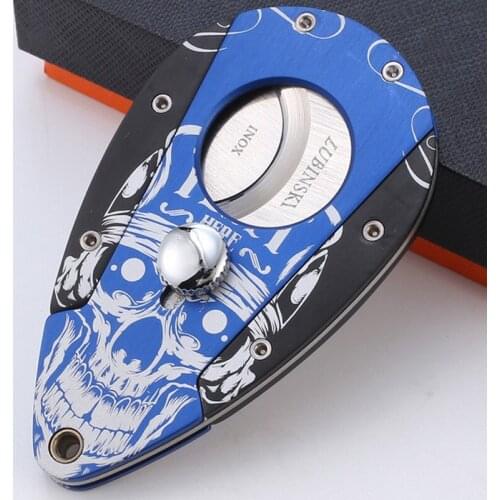 Luxury Cigar Cutter Sharp Travel Double-edged Guillotine Beautifully Portable Stainless Steel Cigar Cutter
